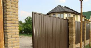 Купить откатные ворота из профнастила Волгодонск, цена от 1727 руб.