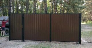 Купить распашные ворота из профнастила Волгодонск, цена от 2692 руб.